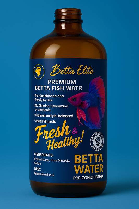Blackwater Betta Fish Water – Pre-Conditioned, Natural Tannins & pH Balance (1 Liter) By TOP GILL